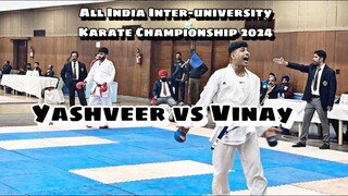 Yashveer Vs Vinay | All india inter-university Karate Championship 2024 Chandigarh #karate #video