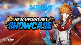 AMAZING DPS WITH NEW HYDRO SET! Heart of Depth Review & Showcase (with Childe) | Genshin Impact