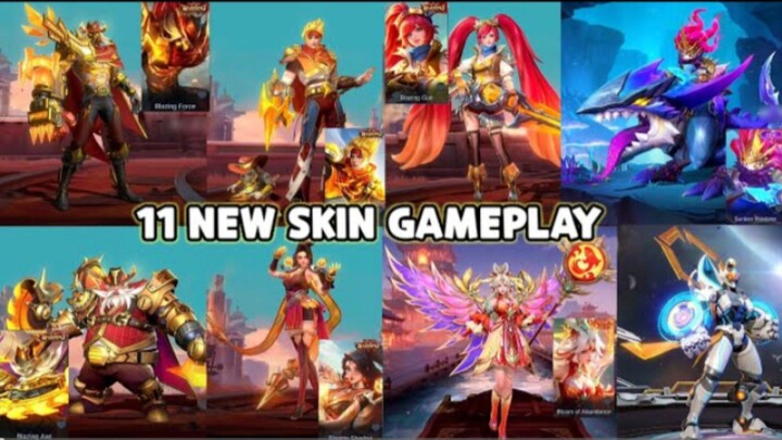 GAMEPLAY 11 SKIN BARU & REVAMP ! BLAZING ALDOUS, FRANCO,CLAUDE REVAMP, LUNARFEST, LUCKYBOX REVAMP