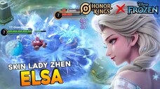 Lady Zhen Use Skin Elsa From Frozen Skill effect was absurdly too OP ! Honor of Kings x Frozen