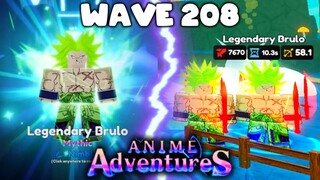 Evolved BROLY brought me INTO the Leaderboard WAVE 208 | Legendary Burol SHOWCASE | Anime Adventures