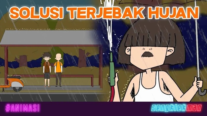 TERJEBAK HUJAN - KARTUN LUCU SENGKLEKMAN