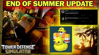 UPCOMING END OF SUMMER UPDATE | TDS