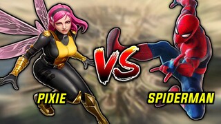 PIXIE VS SPIDERMAN | MARVEL SUPER WAR | PIXIE SKILL GUIDE