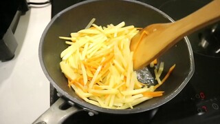 Khoai tây sợi xào | Món ăn Hàn Quốc | Korean Food | HAPPY TIMES