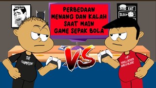 PERBEDAAN MENANG DAN KALAH SAAT MAIN GAME SEPAK BOLA