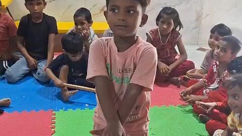 nice indian school children parctice