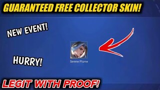 FREE SKIN! GUARANTEED COLLECTOR SKIN! HURRY NEW EVENT IN MOBILE LEGENDS 2022