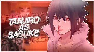 Hashiras React To Sasuke Uchiha | Tanjiro as Sasuke | 🇧🇷/🇺🇲 | V i n s m o k e