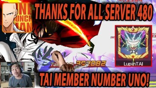 🔥🔥TERIMA KASIH SEMUA PLAYER SERVER 480 [TAI MEMBER IS THE BEST] - ONE PUNCH MAN The Strongest