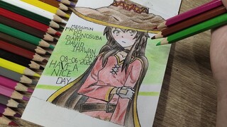 Drawing Megumin From Konosuba (この素晴らしい世界に祝福を！)