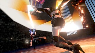 【打斗动作配布】【特效全开】MMD最强拉刀光，致敬fate，致敬吾王！