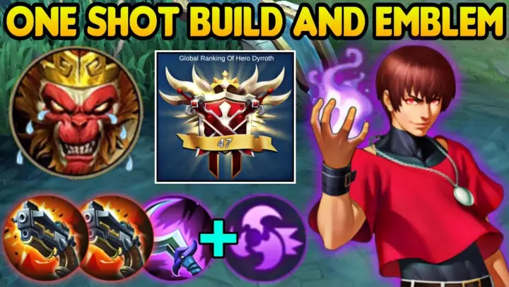 Dyrroth One Shot Build Top Global Dyrroth Best Spell Emblem Mlbb Bilibili