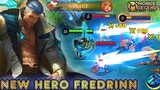 New Hero Fredrinn Gameplay Tank Fighter his brother from zilong  - Mobile Legends