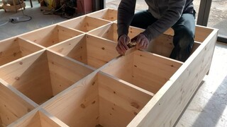 The retro bookcase made by the woodworking uncle is so beautiful? Don't worry about organizing your 