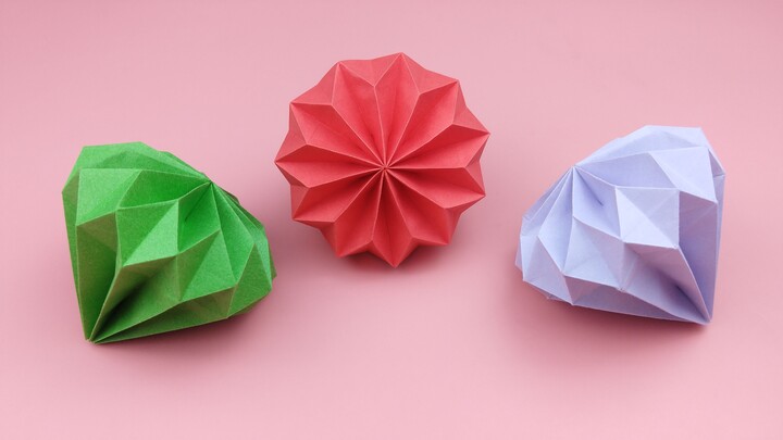 สอนวิธีพับเพชรเม็ดใหญ่ที่สวยงาม แบบฝึกหัด DIY origami ที่สาวๆ ชื่นชอบ