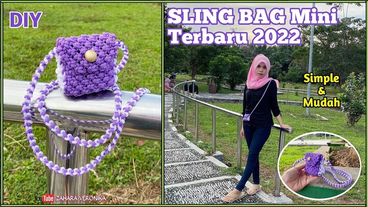 Cara membuat Sling bag mini untuk wanita | Macrame bag mini