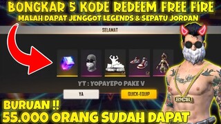 BONGKAR 5 KODE REDEEM FREE FIRE TERBARU BULAN APRIL HARI INI !!