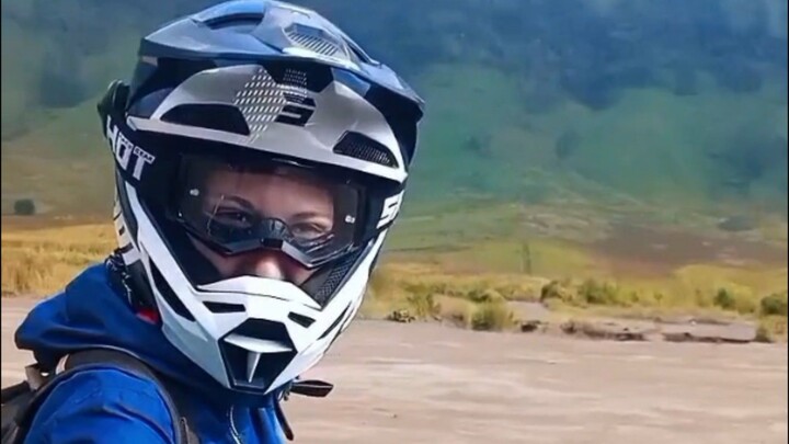 Bromo Fun Ride with French Biker Girl, Helene Bourget