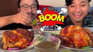 FULL ROASTED CHICKEN EATING CHALLENGE || FULL ROASTED CHICKEN MUKBANG || EATING SHOW