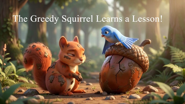 The Greedy Squirrel Learns a Lesson! 🐿️ | Funny Moral Story for Kids