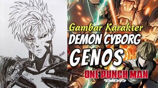 Cara Menggambar Karakter Genos One Punch Man