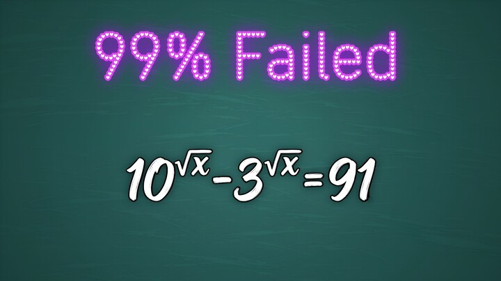 Harvard Exponential Equation | Brilliant Method