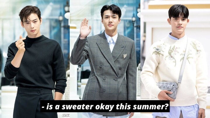 Netizens React to Cha Eunwoo, Sehun, and Lomon Attending the Dior Event