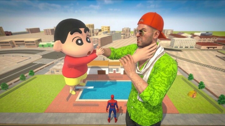 Giant sinchin in indian theft auto simulator 🌟🌟巨型蜡笔小新开启印度之旅！🇮🇳🔥超刺激的汽车竞速模拟器体验，巨型小新会发生什么？🚗💨😂喜欢