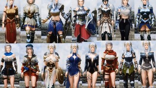 【上古卷轴5自汉化MOD】21套全物理带BS女性护甲整合（新年礼物）