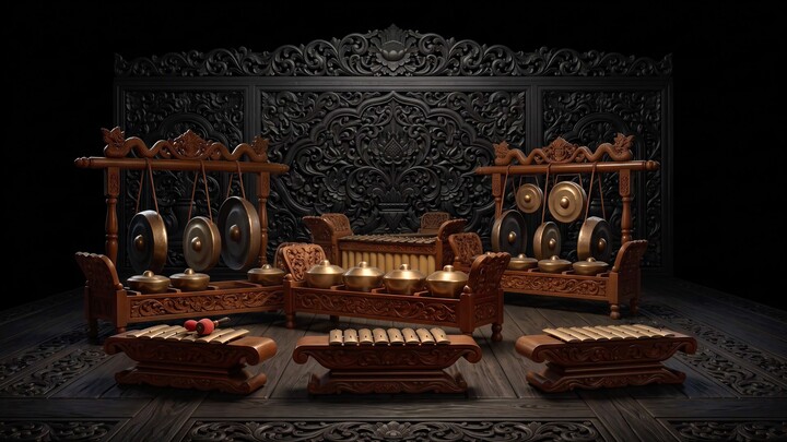 calming Javanese gamelan instrumental, free use no copyright.
