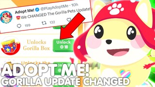 😱ADOPT ME CHANGED THE GORILLA PETS UPDATE!👀 (EVERYONES HAPPY!) ROBLOX