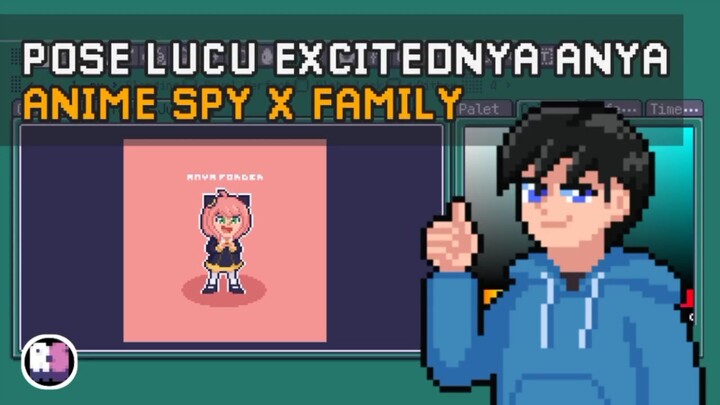 Pose Lucu Excitednya Anya | Anime Spy X Family | Pixel Art Timelapse