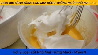 cách làm bánh bông lan chà bông trứng muối phô mai #8