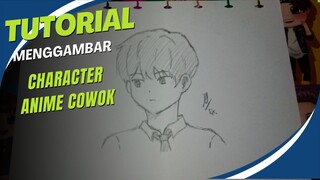 Menggambar Character Anime Cowok Simple