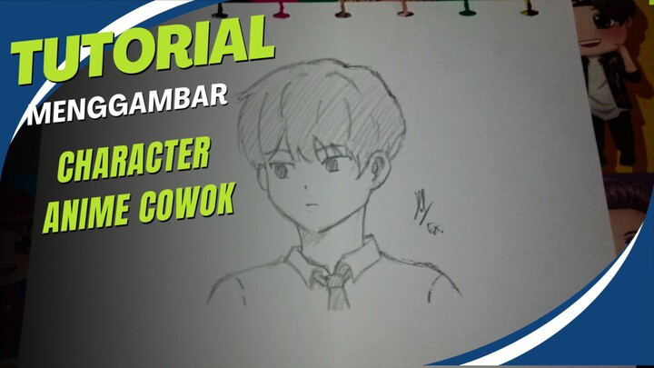 Menggambar Character Anime Cowok Simple