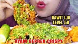 VIRAL TIKTOK! ASMR AYAM GEPREK CRISPY RAWIT IJO LEVEL 50 | ULUL ASMR INDONESIA