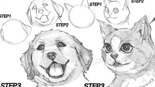 只需这三步，就能画出毛茸茸的小动物！