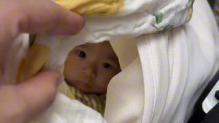 Capture a cute little one pretending to sleep