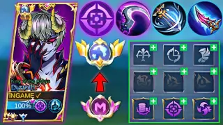 DYRROTH PERFECT BUILD & EMBLEM TO REACH LEGENDARY GLOBAL TITLE IN SOLO HIGH RANKED GAMEðŸ”¥