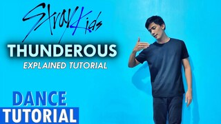 [EASY TUTORIAL] Stray Kids - THUNDEROUS Dance Tutorial (MIRRORED + EXPLAINED) #THUNDEROUSCHALLENGE