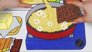 [Stop Motion Animation] Drama makan malam akan segera dimulai, jadi saya harus membuat popcorn cokla