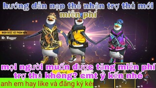 garena free fire| hướng dẫn nạp kim cương nhận trợ thủ Mr.Waggor mới miễn phí