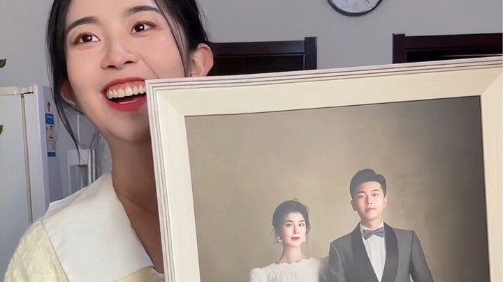 Unboxing foto prewedding | Foto prewedding saya sangat cantik, hihi
