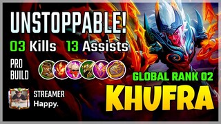 New Volcanic Overlord Skin! Khufra Best Build 2020 Gameplay | Diamond Giveaway Mobile Legends