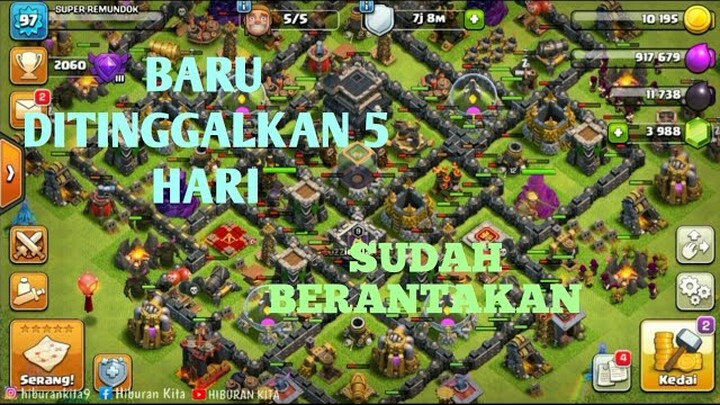 Wah duh!! Berantakan akibat tidak dimainkan  selama 5 hari .