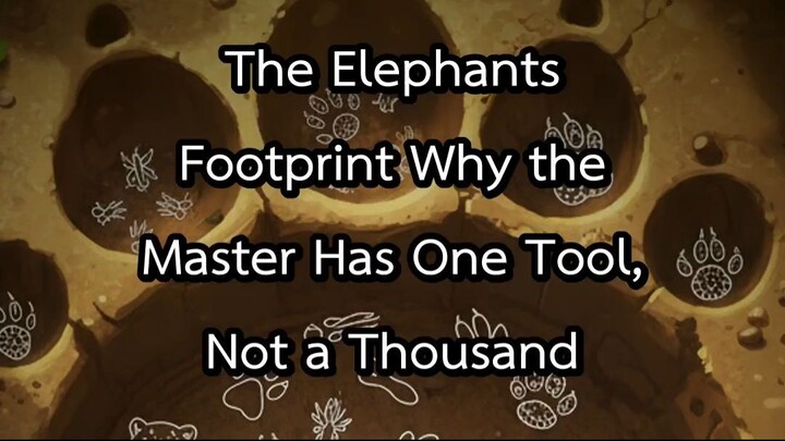 The Elephants Footprint Why the Master Has One Tool Not a Thousand