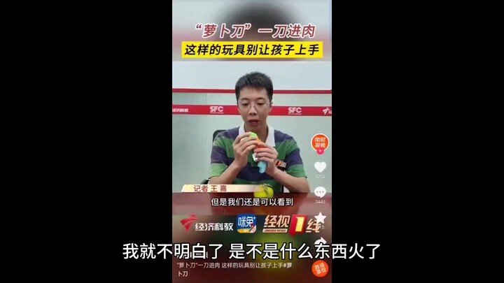 萝卜刀有安全隐患，请不要再玩耍。