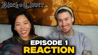 Our FIRST Time Watching Black Clover! | Black Clover Episode 1 Reaction