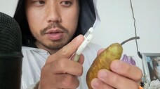 ASMR PEARS - EATING SOUNDS & TRIGGER WORDS
